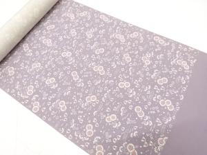 アンティーク　観世水に蝶・草花模様　はぎれ反物